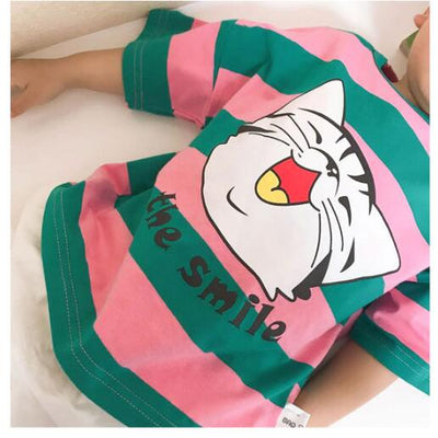 Camiseta Infantil Gato de Manga Corta N240 - Unisex - Image 10