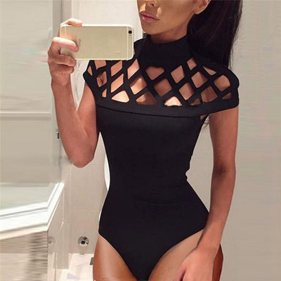 Jumpsuit de Malla Manga Corta