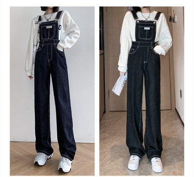 Overol Denim Mujer Pierna Ancha Cintura Alta - Image 7
