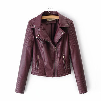 Chaqueta de Cuero Motociclista Ajustada Estilo Europeo - Image 5