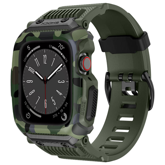 Funda Protectora Apple Watch 45/678 Generaciones Camuflaje con Correa Integrada - Image 11