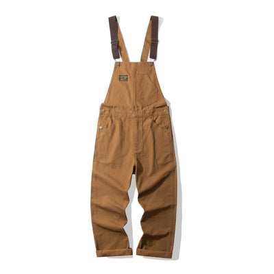 Pantalón de Trabajo Tipo Peto Canvas a Rayas para Leñador y Ferrocarril - Image 4