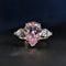 Anillo de Oro Blanco con Diamante de Alto Carbono 10 Quilates Diseño Gota