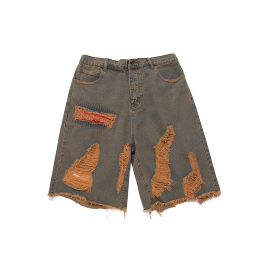 Shorts de Mezclilla Vintage Desgastado para Hombre - Image 13