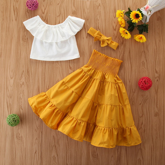 Falda de Traje Infantil con Blusa de Cuello Clásico - Image 5