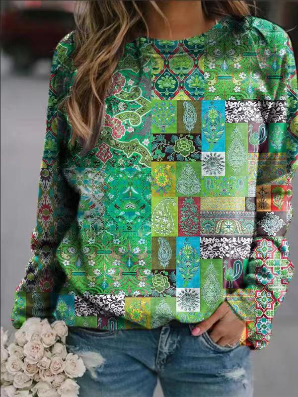 Playera Casual de Cuello Redondo con Estampado para Mujer