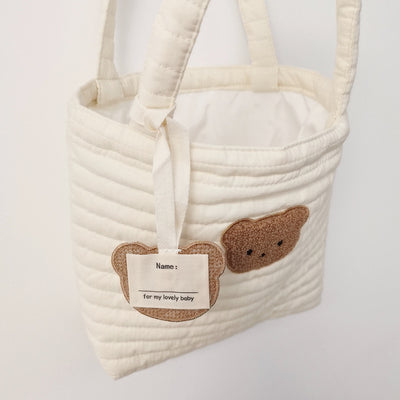Bolsa Acolchada con Osito Bordado para Pañales y Accesorios - Image 8
