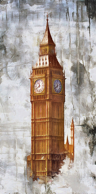 Cuadro de Lienzo Paisaje Torre Dorada Retro para Dormitorio - Image 12