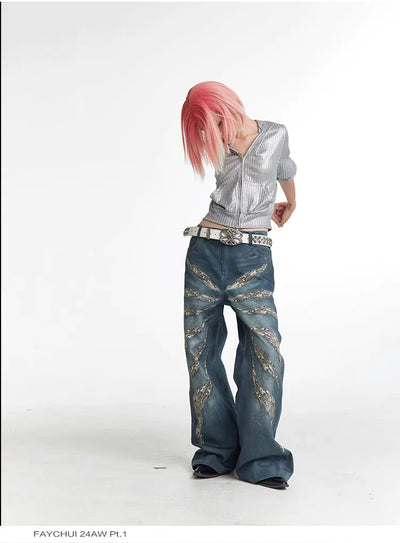 Jeans Holgados Estampado Leopardo 3D Digital Full Print - Image 10
