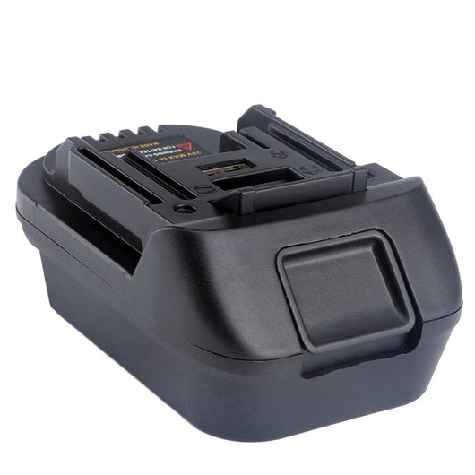 Dark gray 18V lithium battery adapter with a USB output port, converting 20V MAX to 18V for power tools. - Image 6
