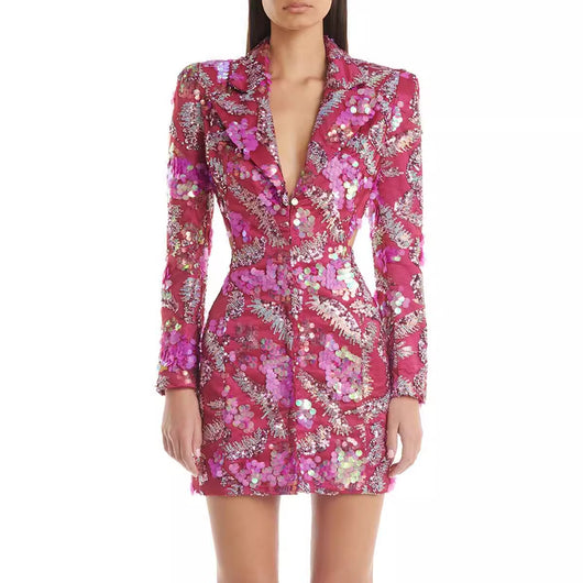 Blazer Backless con Lentejuelas Brillantes - Image 5