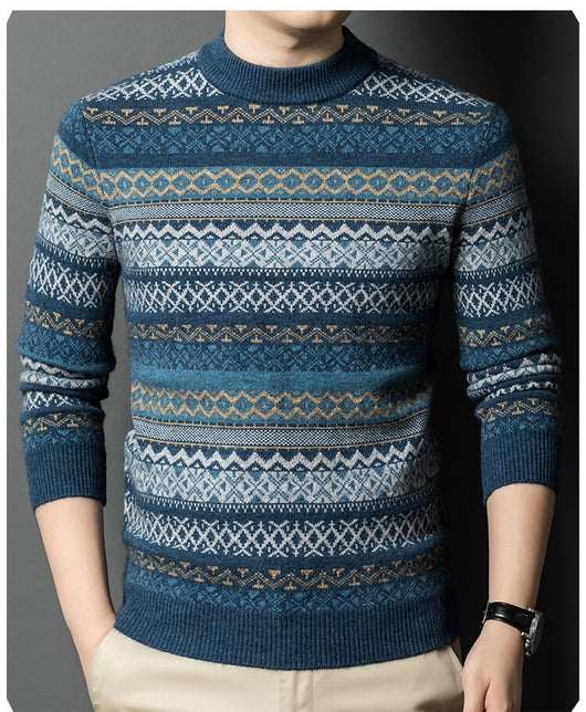Suéter de Rayas Grueso para Hombre - Playera Base Térmica - Image 13