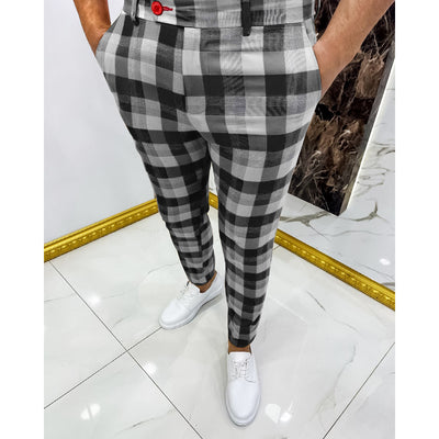 Pantalones Casuales a Cuadros para Hombre - Image 3