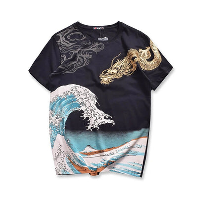 Camiseta Bordada Suelta Estilo Chino - Comodidad Casual Premium - Image 8