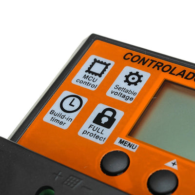 Controlador Solar LCD con Panel de Carga Naranja - Image 18