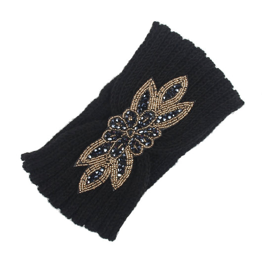 Banda para Cabello de Lana Tejida con Diamantes Hexagonales - Image 12