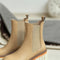 Bota Corta de Moda Simple en Ante Albaricoque