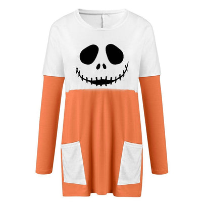 Blusa Larga Estampada para Halloween con Fantasma y Calabaza - Image 7