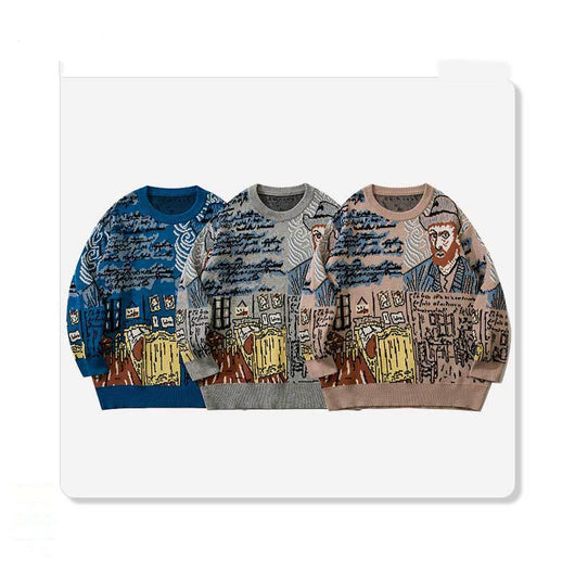 Suéter Holgado con Estampado Graffiti - Comodidad Casual
