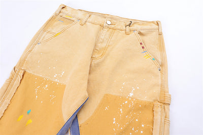Jeans Hombre Sueltos con Salpicaduras de Pintura - Image 14