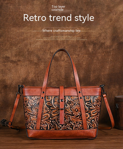 Bolso de Cuero Genuino con Diseño Tallado a Mano - Image 18