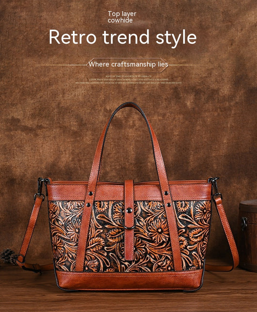 Bolso de Cuero Genuino con Diseño Tallado a Mano - Image 18