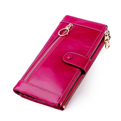 Billetera Vintage de Cuero Encerado para Mujer - Diseño Clásico - Image 3