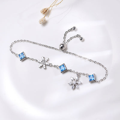 Pulsera Copo de Nieve Mujer Plata 925 con Diamantes - Image 4