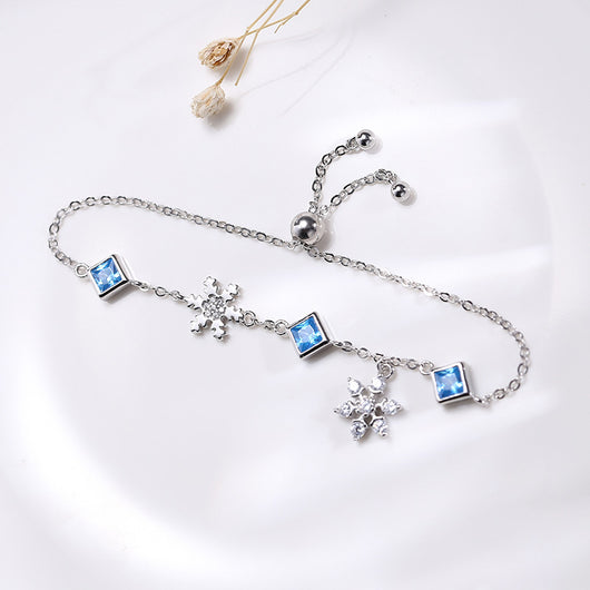 Pulsera Copo de Nieve Mujer Plata 925 con Diamantes - Image 4