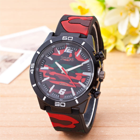Reloj de Cuarzo Camuflaje con Correa de Silicona - Image 17