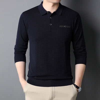 Camisa Manga Larga con Solapa para Hombre - Estilo Clásico Versátil - Image 7