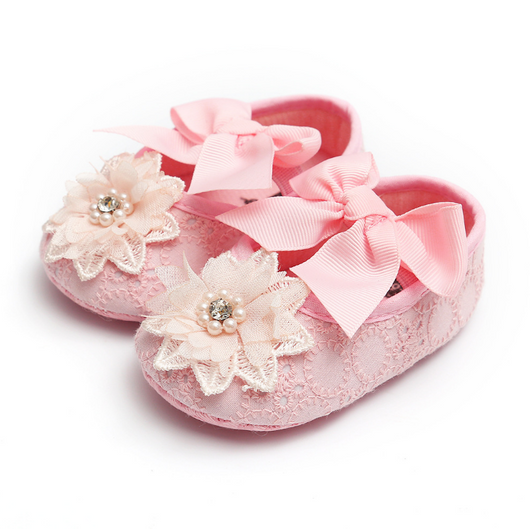 Zapatos de Bebé Princesa con Encaje - Suela Suave para Primeros Pasos - Image 3