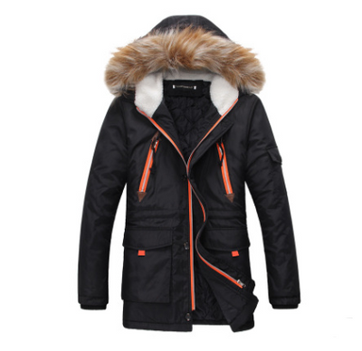 Abrigo Parka de Invierno para Hombre con Forro de Terciopelo y Cuello de Pelo Ancho - Image 2