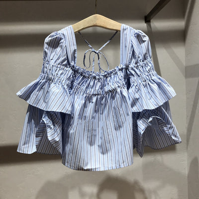 Blusa Cuello Francés con Mangas Abullonadas - Image 3
