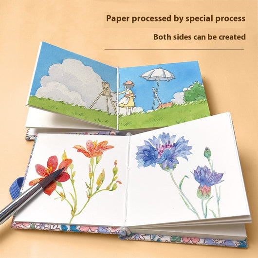 Cuaderno de Viaje Portátil para Acuarela con Diseño de Pájaro Feile - Image 4