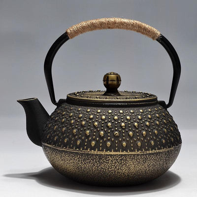 Tetera de Hierro Fundido Artesanal Sin Recubrimiento para Té Kung Fu - Image 11