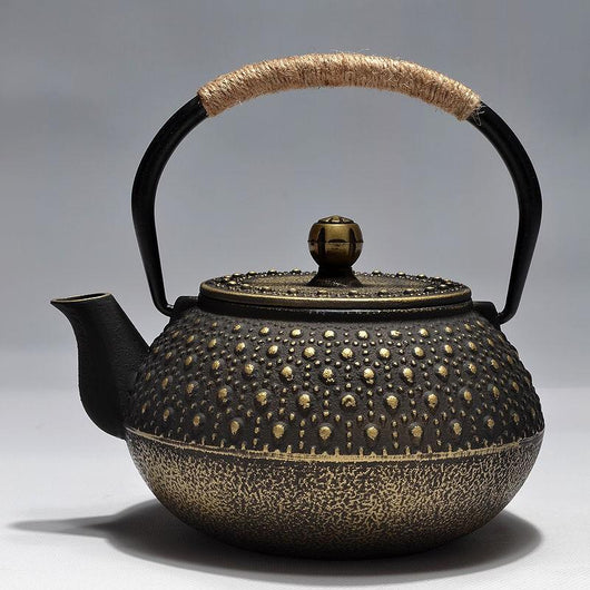 Tetera de Hierro Fundido Artesanal Sin Recubrimiento para Té Kung Fu - Image 11