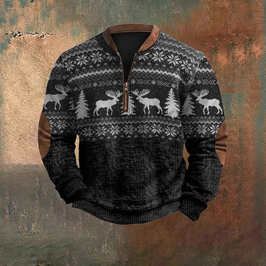 Sudadera Hombre con Estampado Digital y Cierre Medio - Image 2
