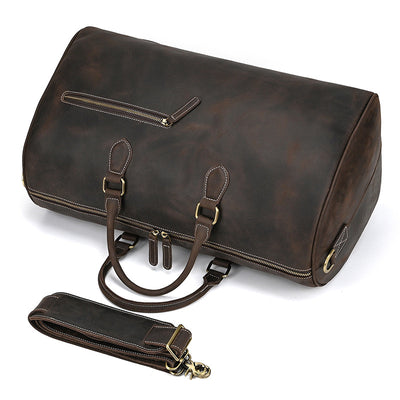 Bolsa de Viaje Cuero Vintage Crazy Horse Gran Capacidad - Image 31
