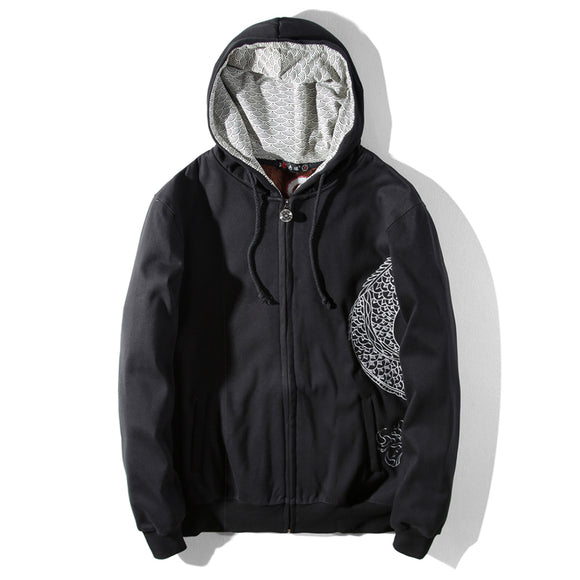 Sudadera Roja con Bordado de Dragón