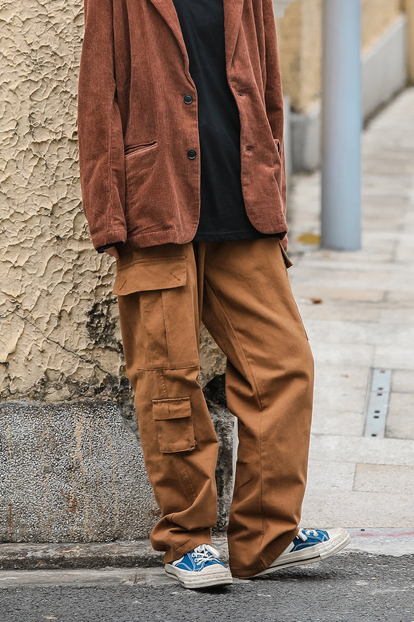 Pantalones Casuales Daddy con Múltiples Bolsillos