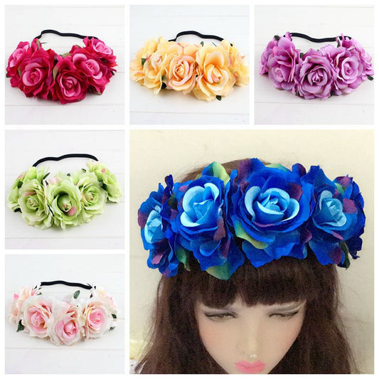 Paquete de Rosas Xinxin con Tela Aterciopelada Rojo - Diadema Nupcial DIY con Anillo Floral - Image 2