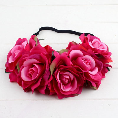 Paquete de Rosas Xinxin con Tela Aterciopelada Rojo - Diadema Nupcial DIY con Anillo Floral - Image 8
