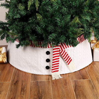 Falda Navideña Blanca para Árbol de Navidad