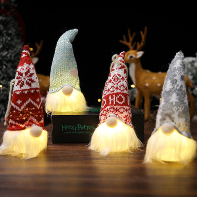 Muñeco Navideño sin Rostro con Luz LED Colgante - Image 6