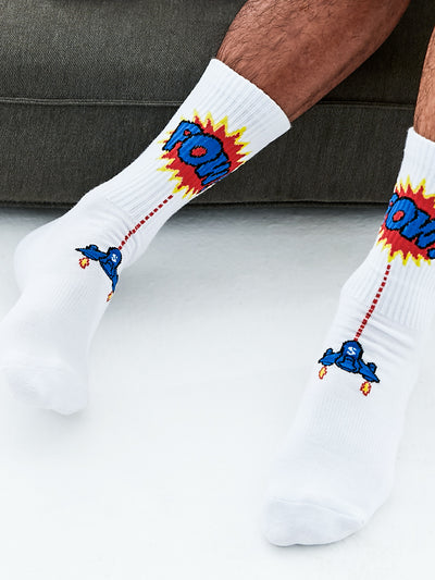 Calcetines Deportivos Altos con Patrón de Avión - Comodidad y Estilo para Fitness - Image 2