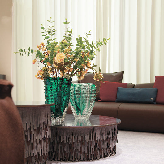 Jarrón de Cristal Rojo Brillante Forma Oliva - Arreglos Florales y Decoración - Image 8