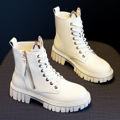 Botines Cortos Estilo Británico para Mujer - Diseño Moderno y Versátil - Image 4