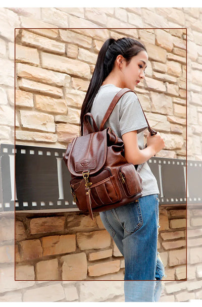 Mochila Retro para Mujer - Diseño Moderno y Funcional - Image 7