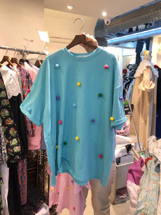 Blusa Mujer Cuello Redondo con Diseño 3D Efecto Volumen Manga Corta - Image 8